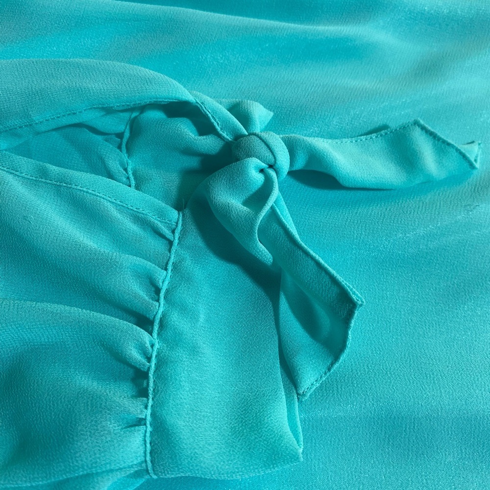 New York & Company Blue Smocked Midi Dress - Picture 8 of 14